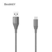 BestKey 3.9 FT Long USB Type C to Type A 3.1 Gen2 Charger Cable 1.2m Nintendo Switch Android Grey