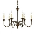 thumbnail image 5 of LNC 6-Light 1-Tier Transitional Metal Bronze Hardwired Candle Chandelier, 5 of 14