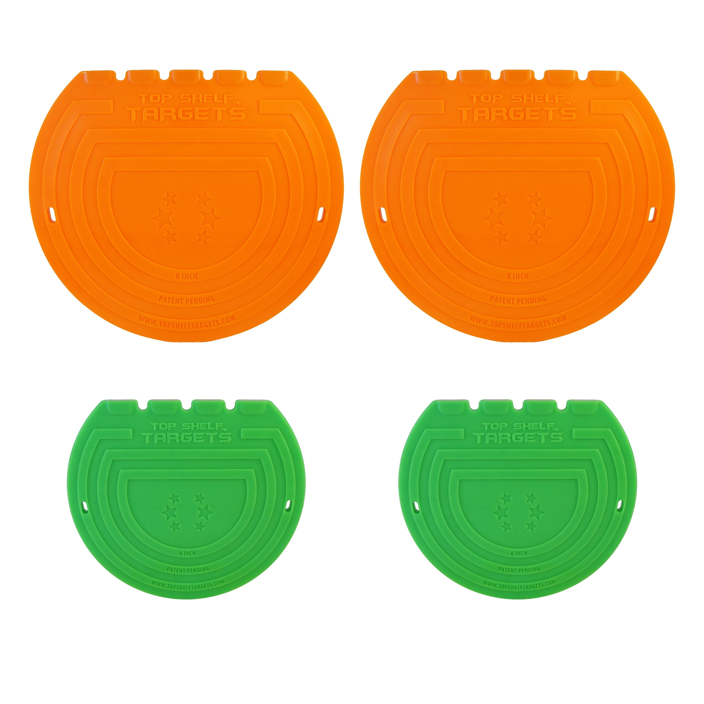 Combo Pack Shooting Targets (2X 6inch Green + 2X 8inch