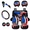 Abstract Impasto American Flag Pattern, variant on Binienty Coastal Seashells Car Accessories Full Set, with Car Seat Covers Car Coasters Car Headrest Pillow Covers, Compatible with Automobiles Vans