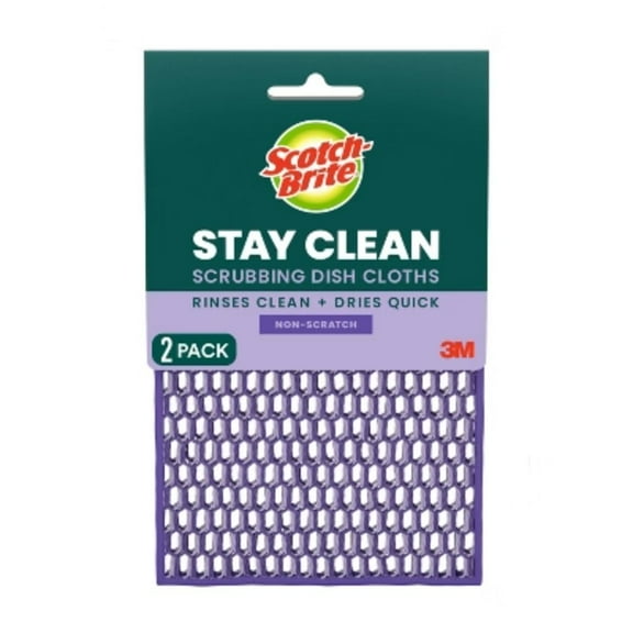 Scotch-Brite Stay Clean Scrubbing Dish Cloth - 2ct