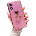 thumbnail image 1 of wonima11 for Motorola Moto G Play 4G 2024 Case (6.5-inch) Cute Girls Women Glitter Phone Case with Ring Stand Heart Slim Soft Shockproof Protective Cover - Pink, 1 of 1