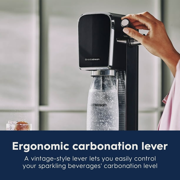 SodaStream Art (Black) Sparkling Water Maker with CO2 and Carbonating Bottle - Walmart Business Supplies SodaStream Art (Black) Sparkling Water Maker with CO2 and Carbonating Bottle - Walmart Business Supplies
