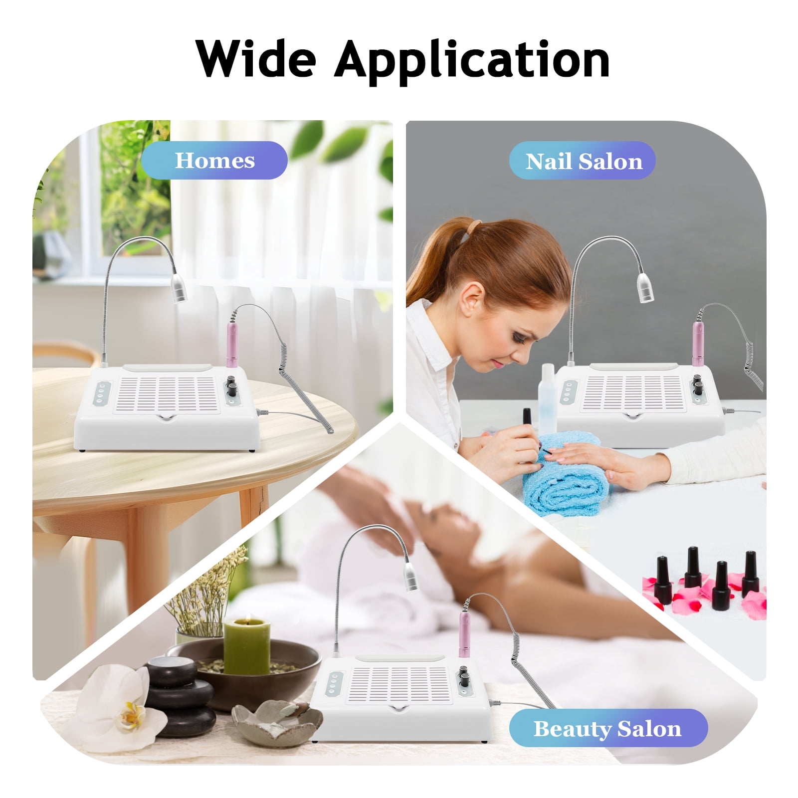 1PCS White 5 in 1 Electric Nail Drill Machine, BQ-50 Model