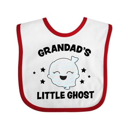 

Inktastic Cute Grandad s Little Ghost with Stars Gift Baby Girl Bib