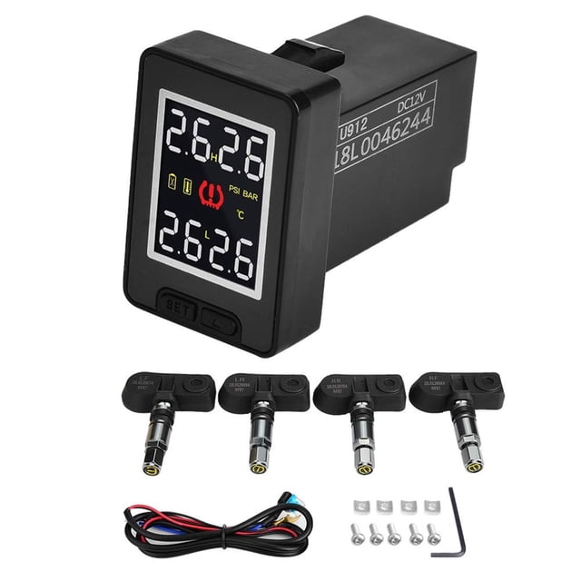 Sensor de Presión de Neumáticos KIMISS con 4 Sensores Internos TPMS Externo
