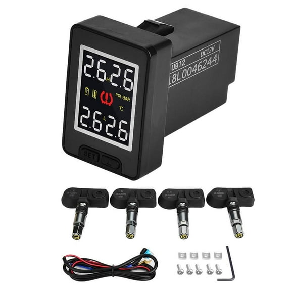 Sensor de Presión de Neumáticos KIMISS con 4 Sensores Internos TPMS Externo