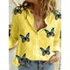 thumbnail image 1 of Camisas elegantes de lino y algodón para mujer, blusas informales con botones sólidos y solapa, blusas sueltas de manga larga para primavera y verano, Blusas tipo túnica Tan Jianjun unisex, 1 of 2