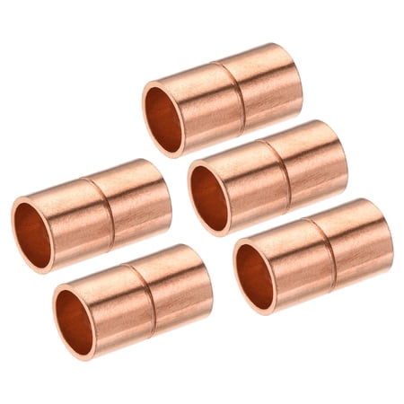 Uxcell 8mm Straight Copper Pipe Coupling Connecting Adapter Joint for Plumbing 5 Pack