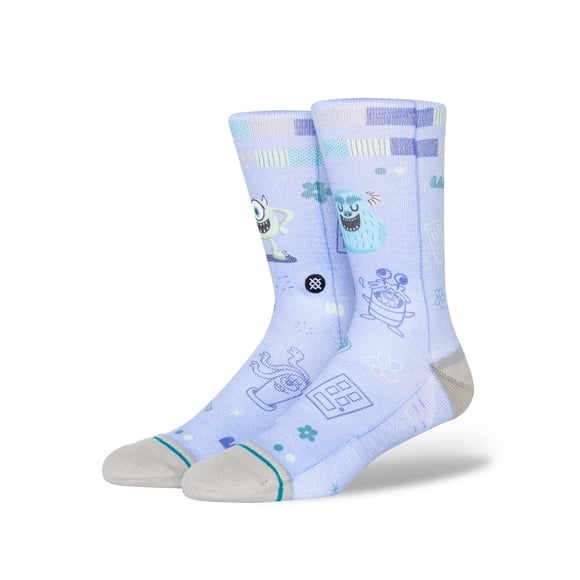 Stance Disney Monsters By R Bubnis Crew Socks Purple men in size US 9 - 13
