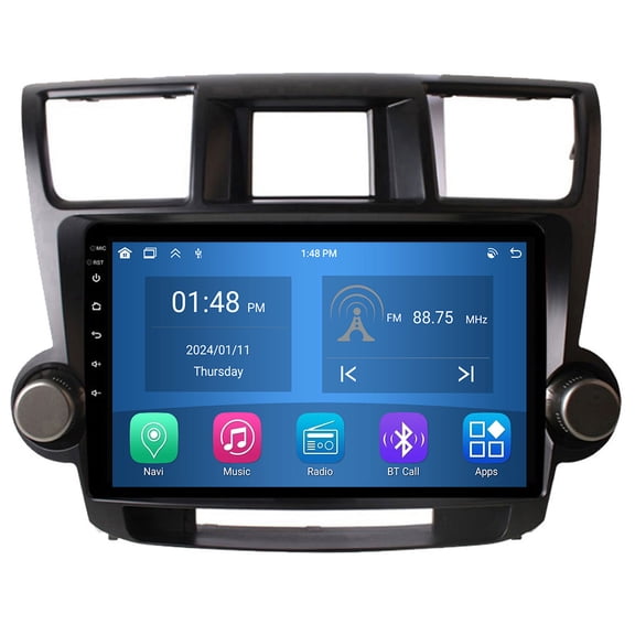 RoverOne 4 64GB Car Stereo CarPlay GPS Navigation Bluetooth for Toyota Highlander 2 XU40 2007-2013 Android Touch Screen Player