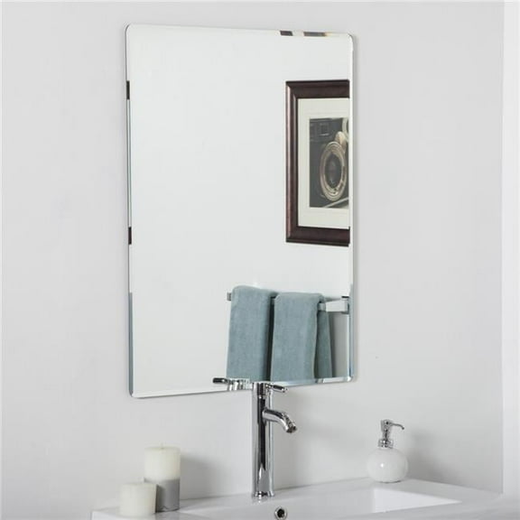 Decor Wonderland SSM216 Vera Frameless Bathroom Mirror - Silver