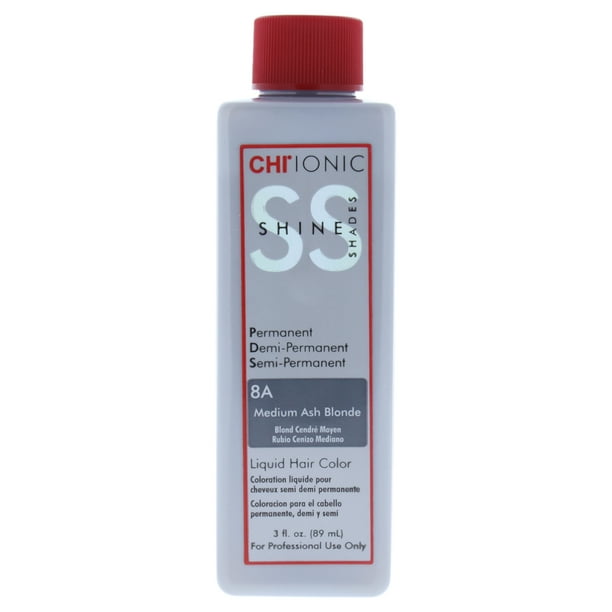 Ionic Shine Shades Couleur de Cheveux Liquide - 8A Blond Cendré Moyen par CHI pour Unisexe - 3 oz Couleur de Cheveux