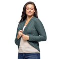 thumbnail image 3 of Women's 24Seven Comfort Apparel Curved Hem Open Front Bolero Shrug Color: Hunter Size: X LARGE, 3 of 4