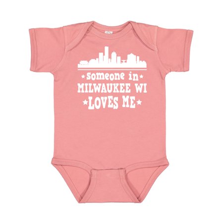 

Inktastic Milwaukee Wisconsin Someone Loves Me Gift Baby Boy or Baby Girl Bodysuit