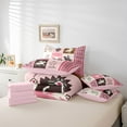 thumbnail image 6 of Homewish Rustic Horse Animal Twin Bedding Sets 7-Piece, Western Sheep Skeleton Bedding Comforter Set, Girly Pink Buffalo Plaid Reversible Sheet Sets, Luxury Bedroom Decor, 6 of 8