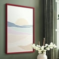 Wave Tableau II Framed Print in Red Solid Wood 8 x 10 Framed Print