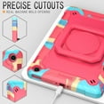 thumbnail image 3 of zukof Case for Amazon Fire Max 11" Tablet, Kids friendly Dual Layer Heavy Duty Hybrid Rugged Shockproof Protective Cover Case with Kickstand and strap for 2023 Fire Max (Pink camouflage), 3 of 5