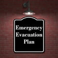 thumbnail image 2 of Emergency Evacuation Plan BLACK Aluminum Composite Sign Aluminium Composite Sign 8.5''x10'', 2 of 9