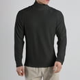 thumbnail image 2 of LUOGENLI Male T-shirts for Mens Men's High Neck T Shirt Pleated Textured Loose Long Sleeved Inner Bottom Shirt Men's Stretch Solid Color High Neck Tops Black XL, 2 of 5