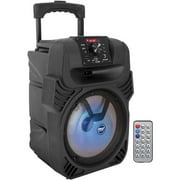 Pyle PPHP844B 400 W Portable Bluetooth Speaker w/ LED Party Lights & Remote