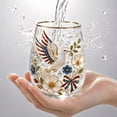 thumbnail image 6 of Linnome Whiskey Tumbler Hand Blown Lead Free Crystal Glass Gold Rim Heavy Base Old Fashioned Bar Cup Gift Box for Men Bar Home Drink Use, 6 of 7