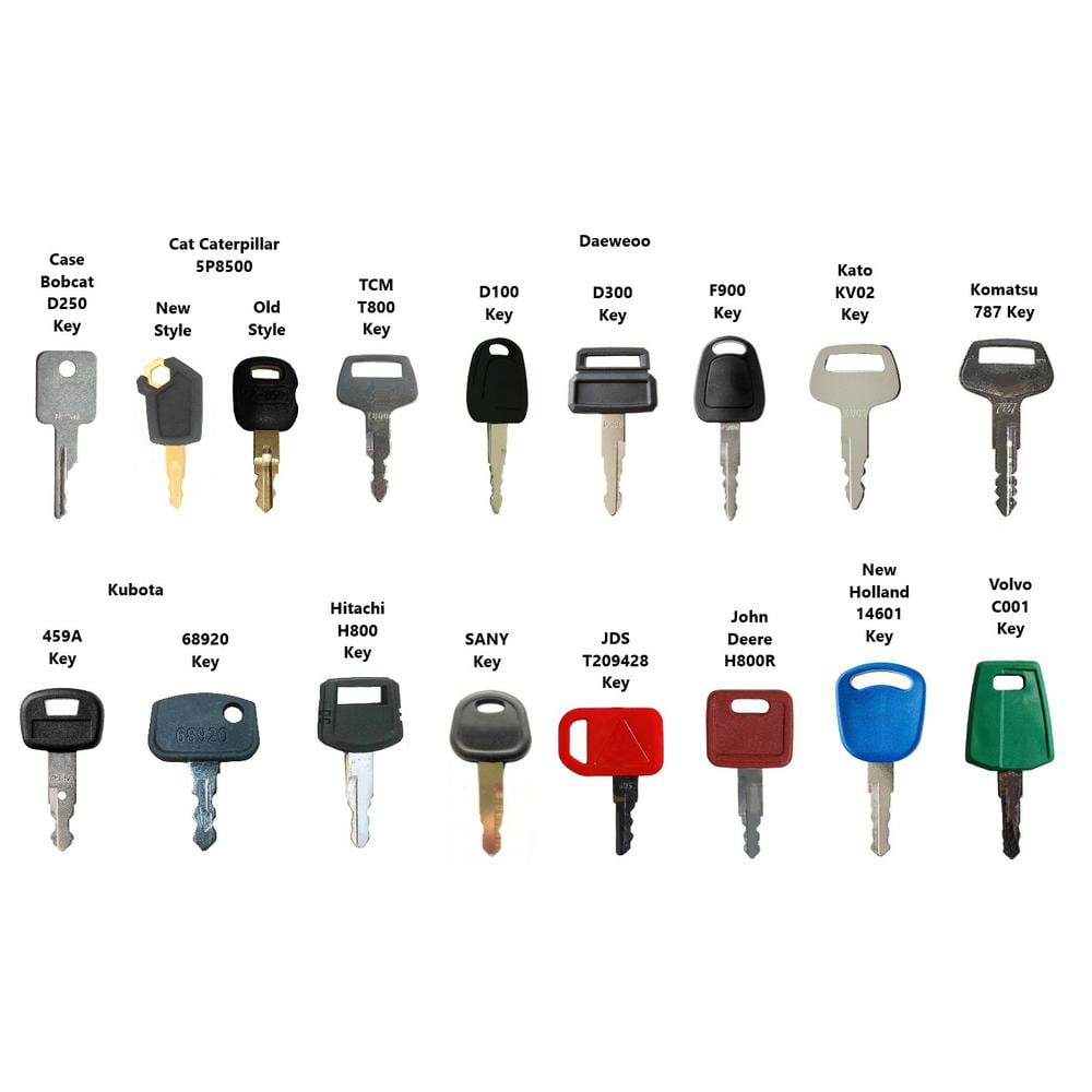 New Aftermarket Replacement 17 Heavy Equipment Key Set