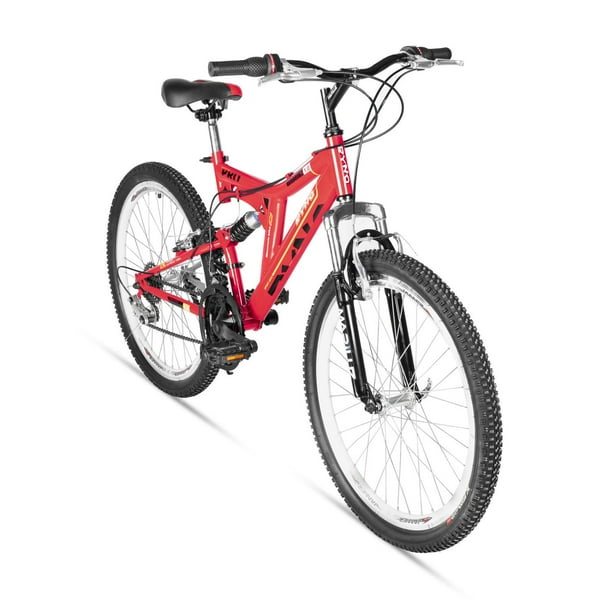 Bicicleta R 24 doble suspension velocidades Ryno Rojo Bodega