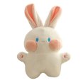 thumbnail image 2 of Conejito de peluche de juguete, lindo, suave, encantador, abrazando, algodón PP, almohada de conejito, juguete para niñas, niños, blanco, 15,7 pulgadas, 2 of 12