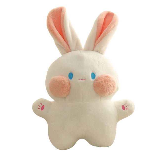 Muñeco de peluche de conejito, juguete de peluche de conejito, lindo y encantador juguete de almohada de conejito, juguete de peluche de conejito suave, acabado de lujo