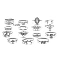 thumbnail image 6 of Grandest Birch 15Pcs/Set Finger Ring Individuality Creative Alloy Different Patterns Rhinestone Rings for Daily Life Alloy Silver, 6 of 8