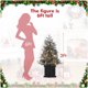 thumbnail image 5 of 3 - ft artificial christmas tree con square base, 78 LED lights, red berry decorations: easy installation para holidays, 5 of 6