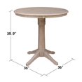 thumbnail image 5 of 36" Round Bar Table and 2 San Remo Stools in Washed Gray Taupe - Set of 3, 5 of 6