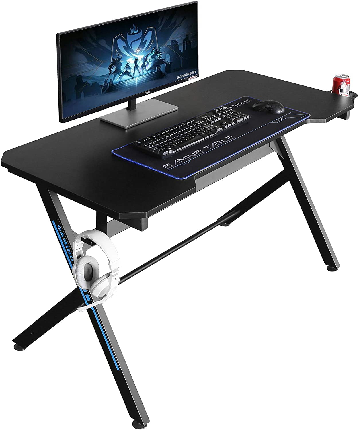 JJS 48 Home Office Gaming Computer Desk with Cable 