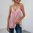 thumbnail image 5 of XFLWAM Tank Top for Womens Sleeveless V Neck Ruffle Hem Cami Tops Summer Flared Peplum Camisole Shirts, 5 of 6
