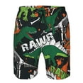 thumbnail image 4 of Yiaed Dinosaur Skeleton Print Men's Swim Trunks with Lining Quick Dry Sports Shorts Beach Shorts Boardshorts-X-Large, 4 of 5