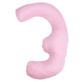 thumbnail image 1 of Almohadas de embarazo en forma de J, color rosa, para aliviar la presión abdominal, alta elasticidad, rebote rápido, para dormir., 1 of 14