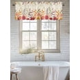 thumbnail image 6 of Rustic Autumn Valances for Windows Flowers Eucalyptus Leaves Thanksgiving Retro Kitchen Valance Curtain Rod Pocket Small Curtains for Cafe Bathroom Laundry Basement 54" x 18", 6 of 8