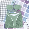 thumbnail image 5 of JoveMarine Women's Sexy Tie-Front Bikini Set Hollow Open Back Two-Piece Swimsuit with Side Ties for Summer Vacation and Beach Pool Party Mint Green S, 5 of 7
