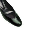 thumbnail image 3 of XYD Women Round Toe Pumps Slender Ankle Strap Self-tie Kitten Low Heel Ballroom Party Cute Retro Leather Shoes Size 11.5 Dark Green, 3 of 4