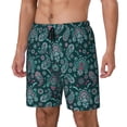 thumbnail image 2 of Balery Vintage Floral Mens Swim Trunks Swim Shorts for Men Quick Dry Inseam Beach Shorts with Compression Liner Pocket-Large, 2 of 9
