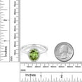 thumbnail image 4 of Gem Stone King 10K White Gold Green Peridot and Diamond Halo Engagement Ring for Women (1.33 Cttw, Gemstone Birthstone), 4 of 6