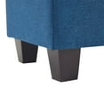 thumbnail image 4 of Danar Navy Blue Stylish Upholstered Ottoman with Elegant Birch Wood Legs, 4 of 7