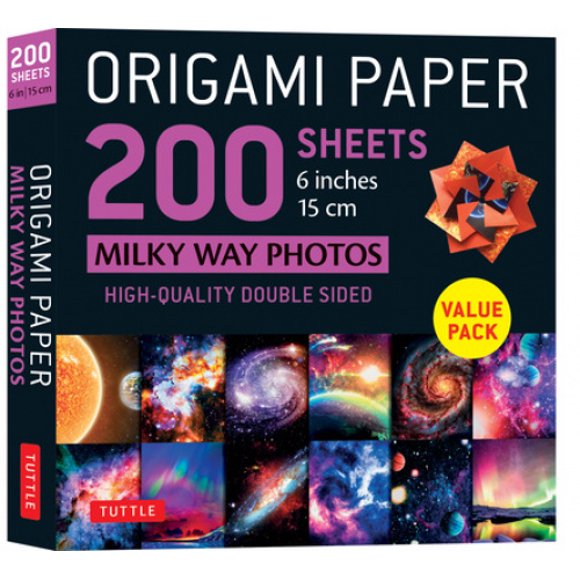 Origami Paper 200 sheets Milky Way Photos 6 Inches (15 cm): Tuttle Origami Paper: High-Quality Double Sided Origami Sheets Printed with 12 Different Photographs (Instructions for 6 Projects Included)