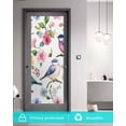 thumbnail image 5 of Window Privacy Film Spring Floral Birds Stained Glass Window Film Decorative Sun Block Window Cover Watercolor Birds Chic Flowers Window Clings Static Adhesive Sticker for Bathroom 23.6"x59", 5 of 7