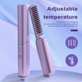 thumbnail image 4 of ZenCart Portable Cordless Hair Straightener Comb 3 Temperature Adjustable Rechargeable Fast Heating Women Straight Curly Hair Mini Electric Hair Styling Hot Brush, 4 of 7