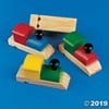 Wooden Painted Train-Shaped Whistles (1 dz) Children, Kids, Game
