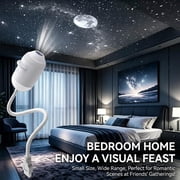 HD Smart Dynamic 5D Holographic Night Light Projector,Plug and Play HD 2-in-1 Galaxy Star Projector,360 Rotating, USB Powered,with 24 Films