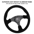 thumbnail image 4 of Steering Wheel Modification, Anti Fading Racing Steering Wheel Rustproof Black Stitching 14in Diameter  for Automobile, 4 of 7