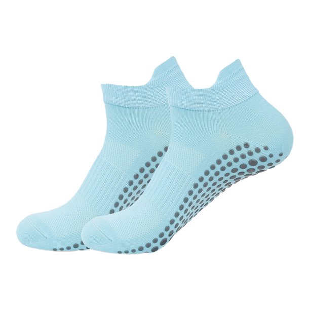 Calcetines Mujer Con Puntos Color Sólido para Fósforo Antideslizantes Transpirables Deportivos Malla Elástica Calcetines (azul Lago)